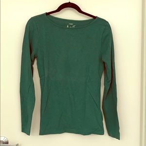 J. Crew LS Tee NWT green Artist Tee